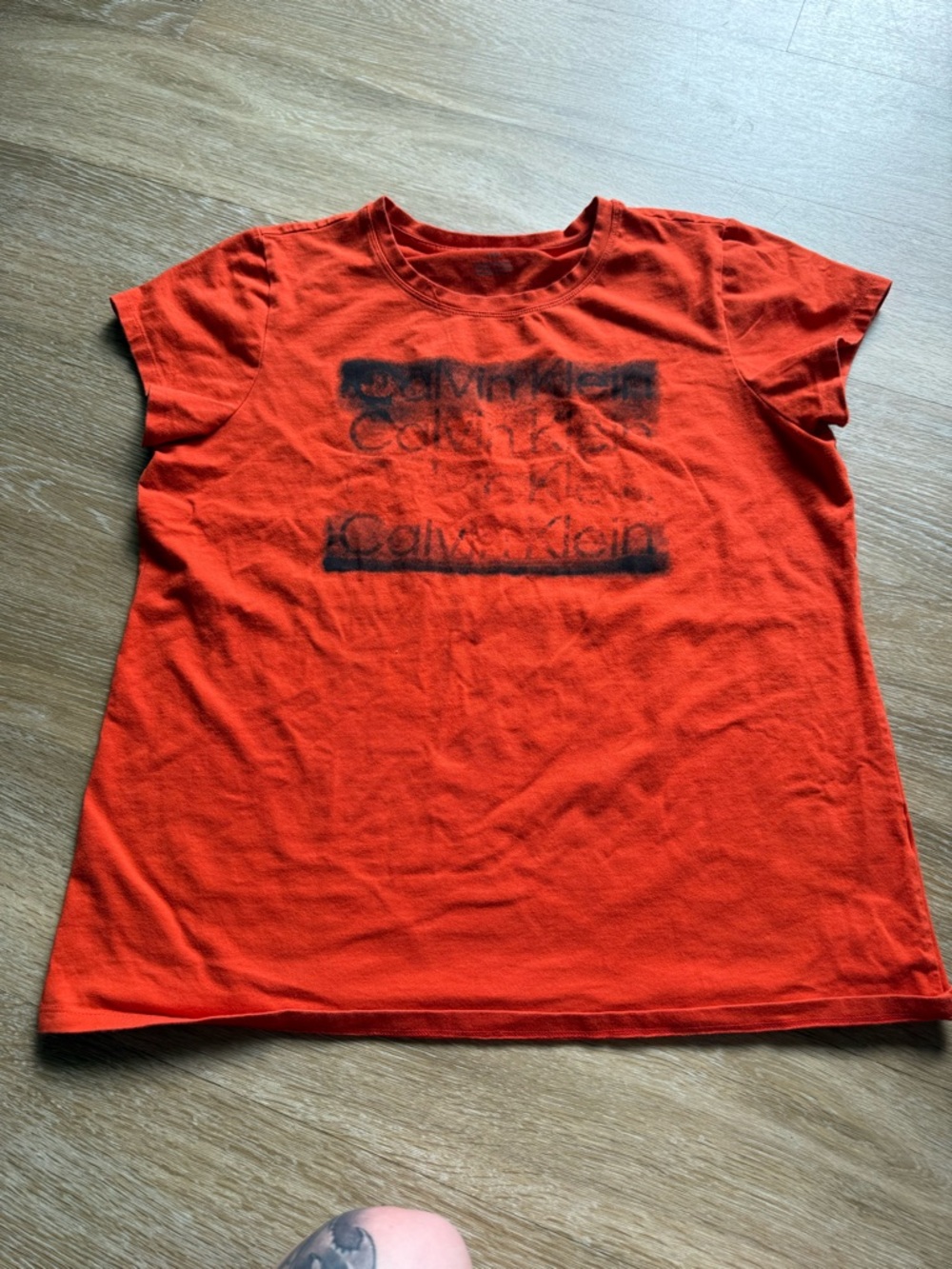 Calvin Klein Bright Orange Logo Tee